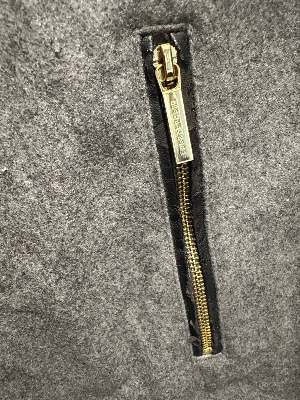 Michael Kors Gray Wool Blend Asymmetrical Zip Coat Sz 4-Thank Yourself in Winter - Picture 15 of 15